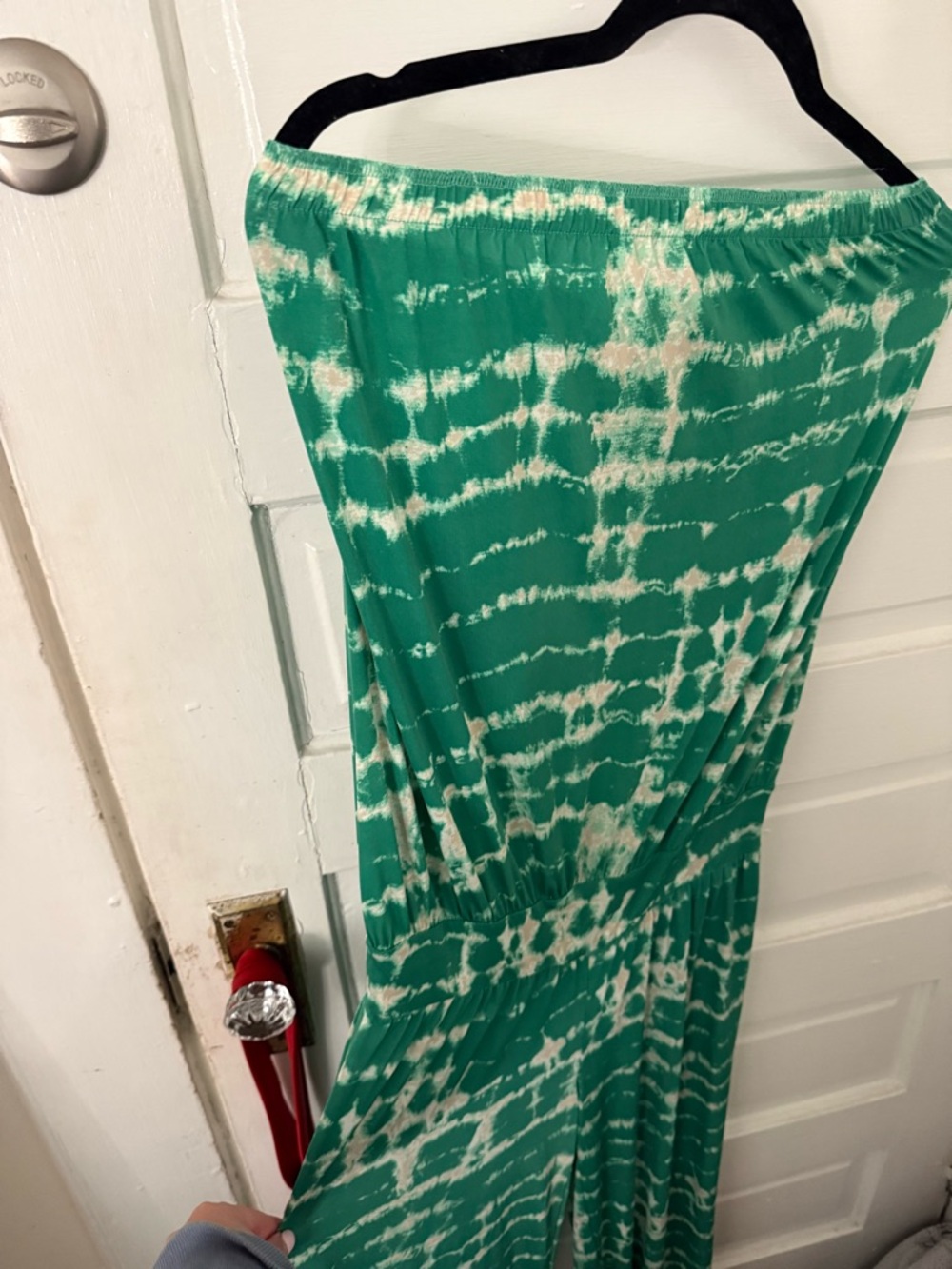 Green Tie-Dye Maxi Jumpsuit- Comfortable Summer Look